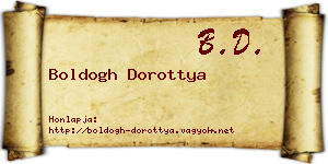 Boldogh Dorottya névjegykártya